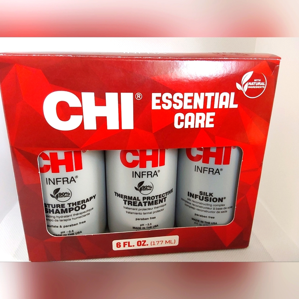 CHI INFRA THERMAL PROTECT/SILK INFUSION COMPLEX/MOISTURE THERAPY SHAMPOO Ea 6oz